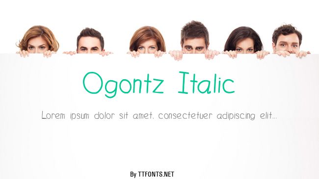Ogontz Italic example